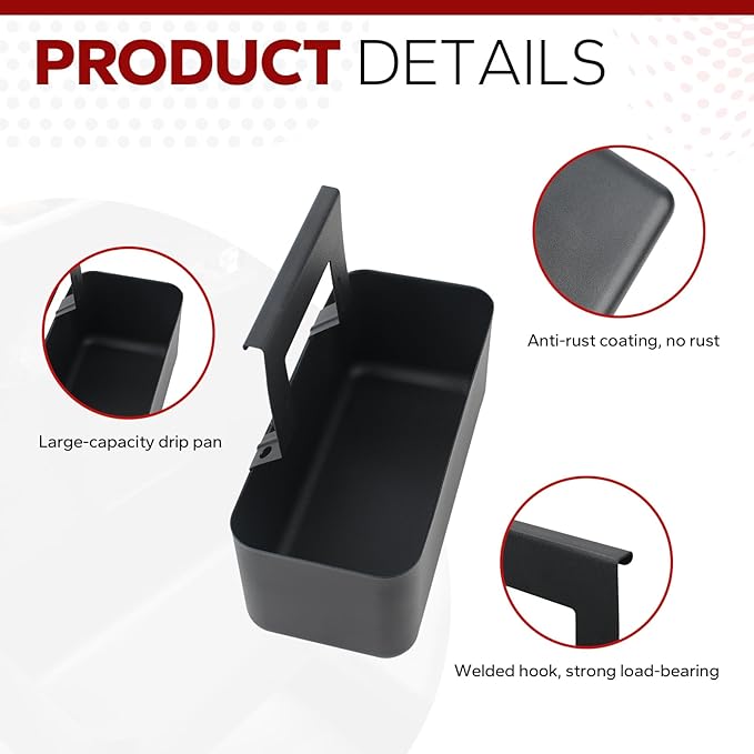 Grease Cup Foil Tray Pan for Blackstone Grill, Oil Catcher or Drip Tray Replacement Compatible with Blackstone Griddle 17, 22, 28, 30 & 36 Inches