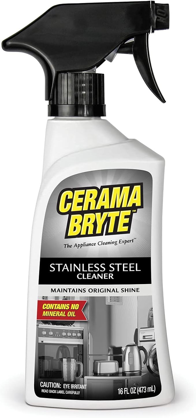 Stainless Steel Polish Spray, Streak-Free Shine, Clean and Protect, High Strength Formula, 16 Fl Oz