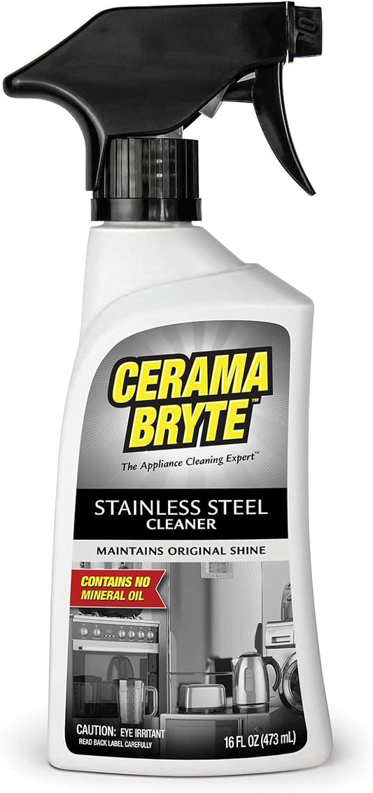 Stainless Steel Polish Spray, Streak-Free Shine, Clean and Protect, High Strength Formula, 16 Fl Oz