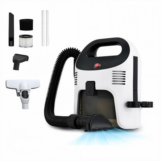 Wet Dry Shop Vacuum, Small Portable for Car Garage White Elf Plus - Image 1