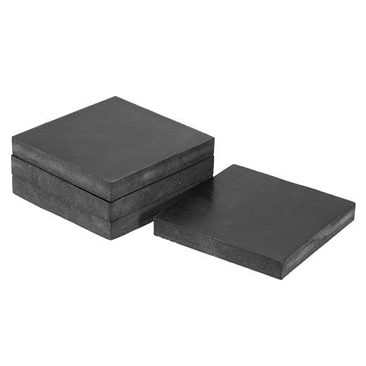 4-Pack Rubber Anti Vibration Pads 3.9" Non-Slip Square Vibration Isolation Pads Anti Noise Shock Absorbing Mats for Washing Machine/Dryer/HVAC/Air Conditioner [ 0.6" Thickness]