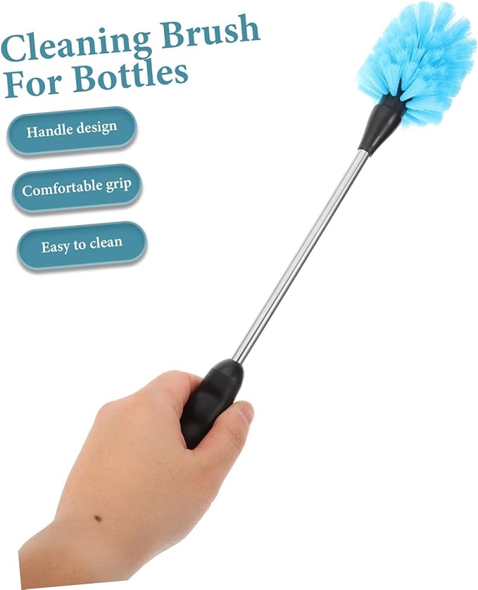 1set Bottle Brush and Cup Brush Set Cleaning Tools for Tea Bottles Milk Cleaner Kit Reusable Compact