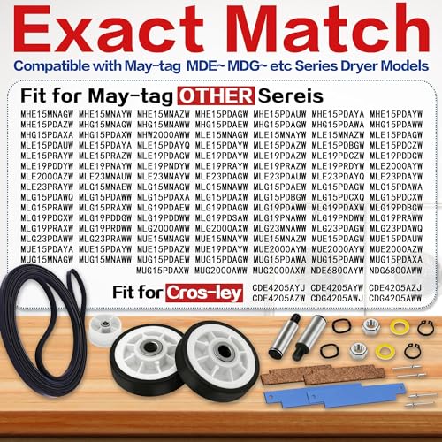 12001541 Dryer Repair Kit Fit for May-tag MDE2600AYW | Home Repair - Image 6