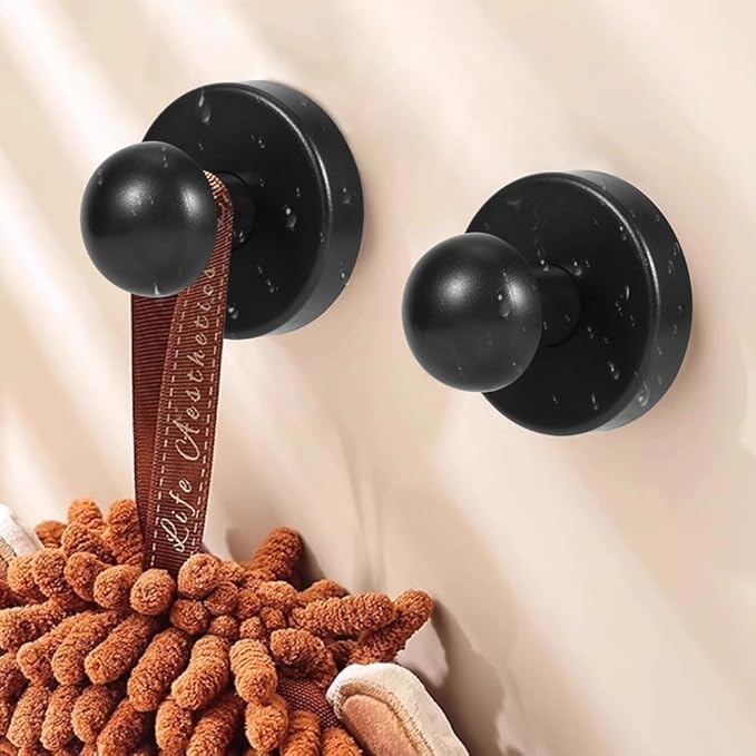Picowe Suction Cup Hooks, Heavy Duty No Drill Holds Weight, Removable Adhesive Grips for Tile, Glass, Mirror, Shower - Perfect for Bathroom, Kitchen, Office Organization (2)