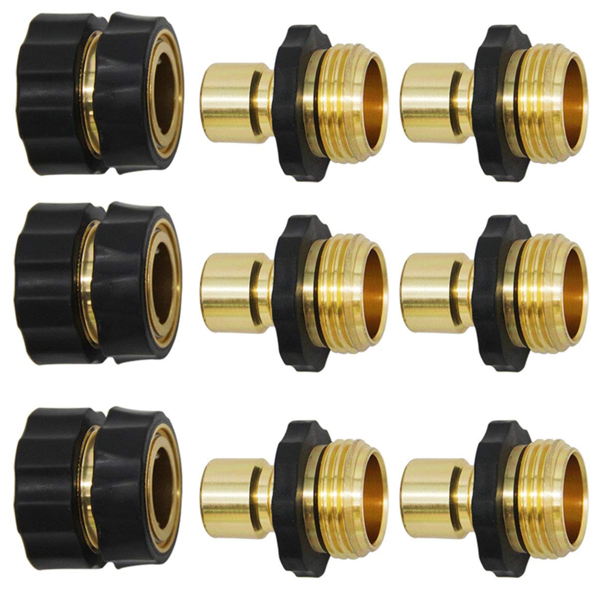 Triumpeek 3/4" Garden Hose Connector, 9 Pieces Garden Hose Quick - Image 1