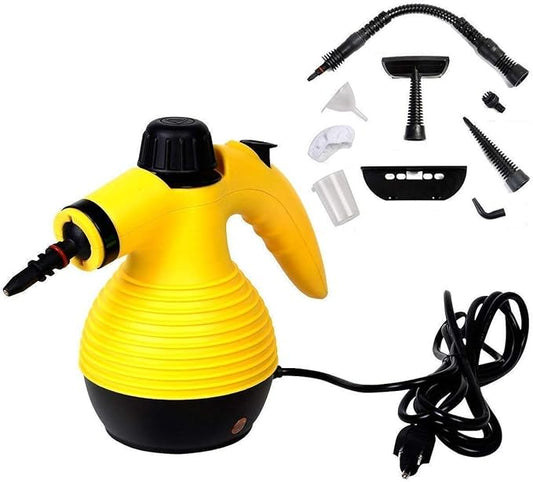 GOFLAME Steam Cleaner 1050W Handheld Multi-Purpose Powerful Steam, Sanitizer, Steamer, Steam Iron, Remove Stains/Grease from Bathroom, Kitchen (Yellow)