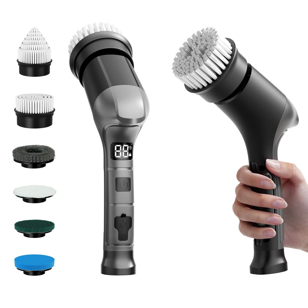Electric Spin Scrubber, Cordless Handheld Cleaning Brush - Image 1