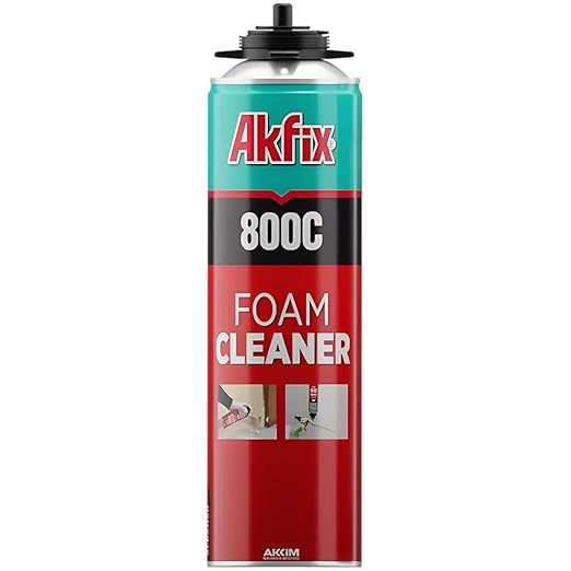 Akfix 800C Insulation Spray Foam Gun Cleaner - Great Sealant Remover, Dissolves Spray Polyurethane Foam | 1 Pack, 16.9 oz. | Foam Gun NOT Included