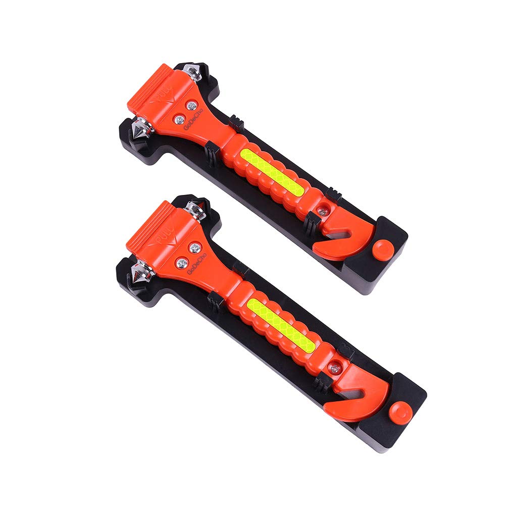 2PCS Car Safety Hammer Emergency with Seat Belt Cutter | Hand Tools - Image 1