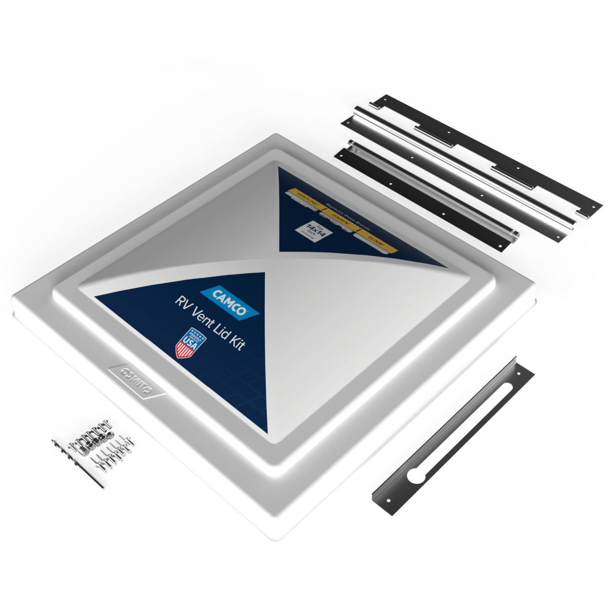 Camco RV Roof Vent Replacement Kit - Standard 14" x 14" - Made - Image 1
