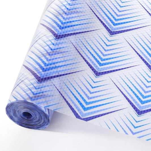 Cooyes Shelf Liner for Kitchen Cabinets – Non-Adhesive Waterproof Drawer Liner – Durable EVA Material Easy-to-Cut Shelf Paper for Refrigerator, Cupboard, Dresser with Modern Pattern