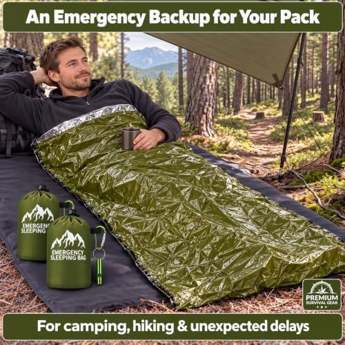 12 Pack Emergency Sleeping Bag for Adults, Survival Bivy Sack - Image 4