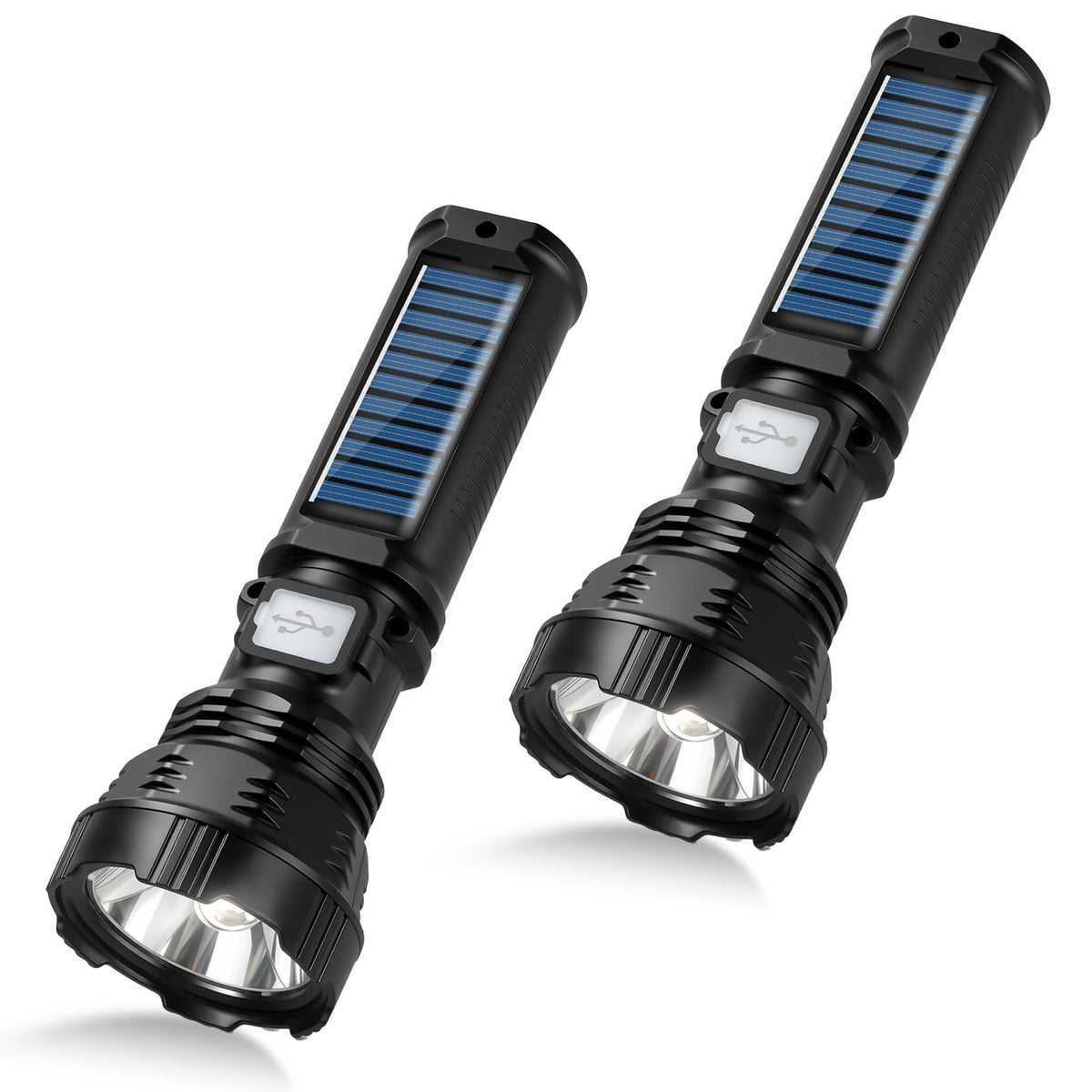 VOETIR Led Solar Flashlight, 1500 Lumens Led Solar | Travel Essentials - Image 1