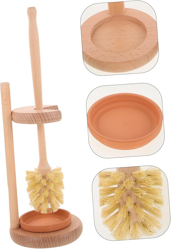 1Set Multifunctional Bathroom Toilet Brush with Storage Holder Long Handle Scrubber for Efficient Heavy Duty Design for Home Use and Deep Removal
