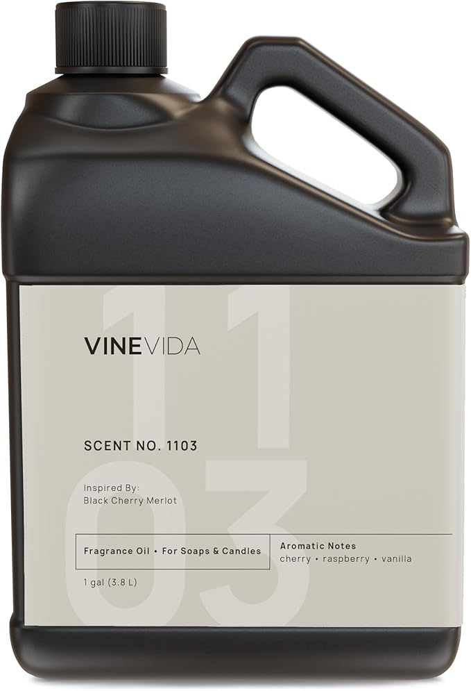 VINEVIDA [128oz] Black Cherry Merlot Fragrance Oil for Candle & Soap Making - Natural Candle Scents Made in USA