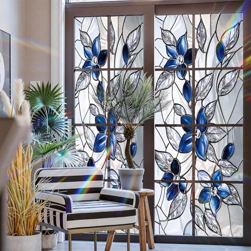 Stained Glass Window Privacy Film Static Cling - Rainbow | Home Repair - Image 4