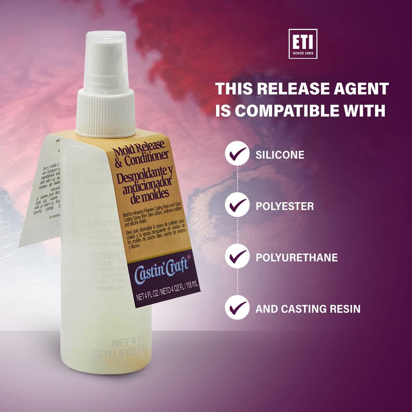 Environmental Technology 33900 Mold Release and Conditioner, 4 Ounce , White