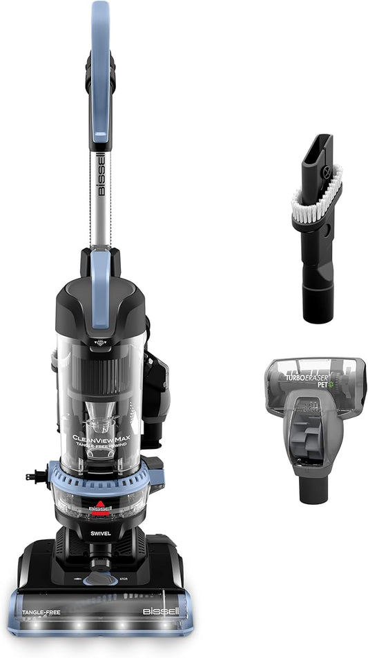 Bissell CleanView Max Tangle-Free Rewind Pet Hair Vacuum with LED Headlights, Tangle-Free Brush Roll, Automatic Cord Rewind, Included pet Tools, 4073L
