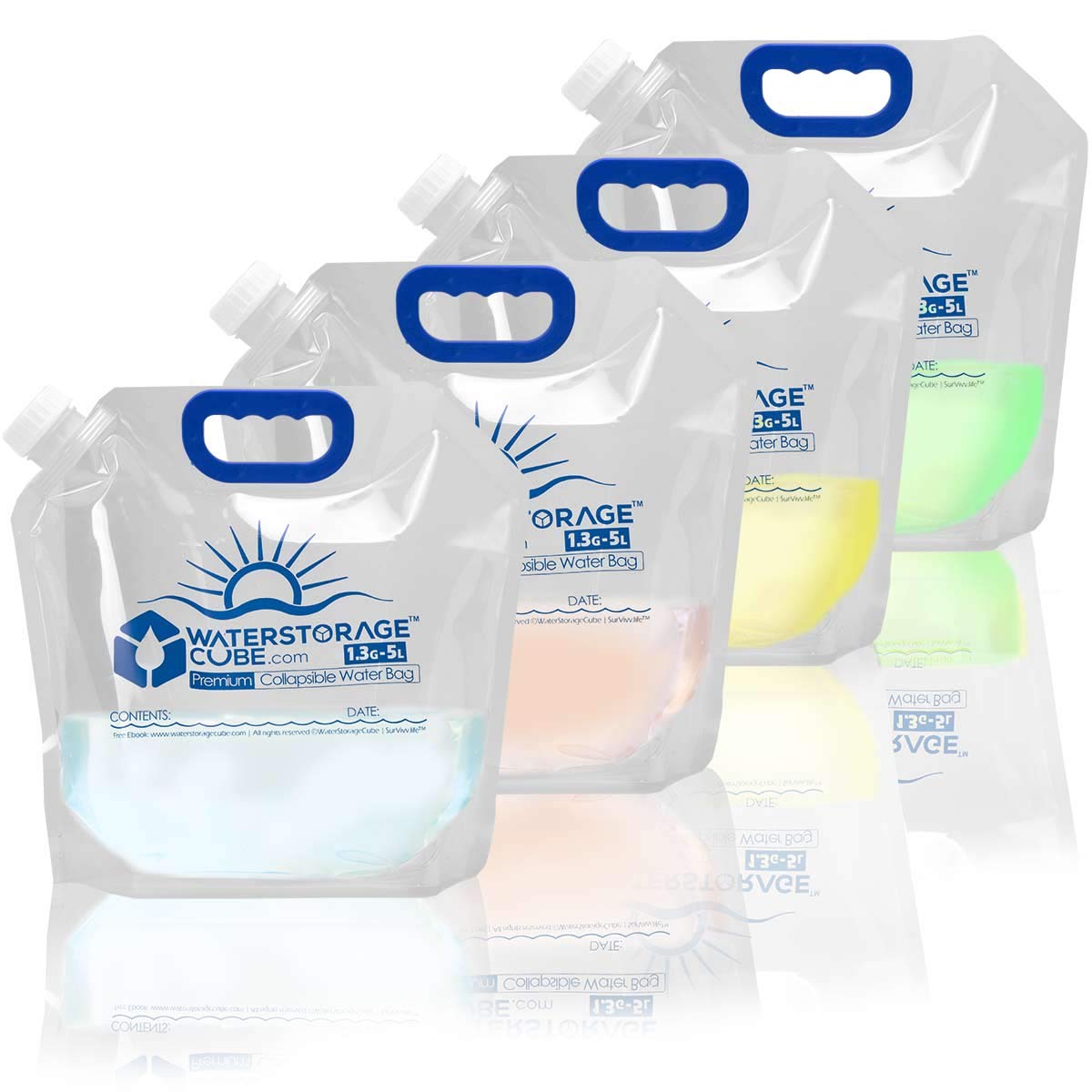 WaterStorageCube Premium Collapsible Water Container Bags - Image 1