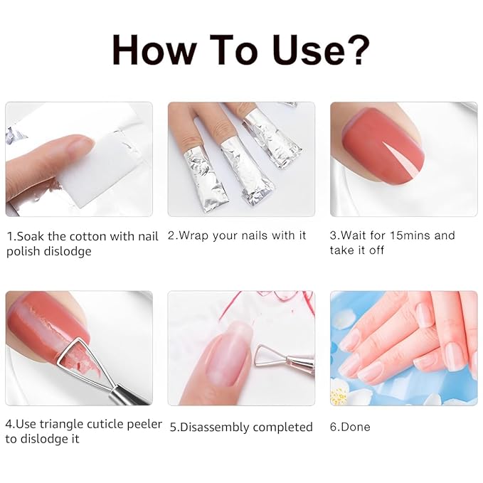 1000Pcs Nail Removal Foil Wraps Soak Off Foils for Nails Foil Nail Wraps Nail Polish Remover Foils Wipes Pads for Nails with Pre-attached Lint-Free Cotton Pads (1000Pcs)