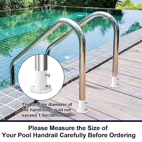 2pcs Pool Deck Flanges, Stainless Steel Pool Ladder - Image 6