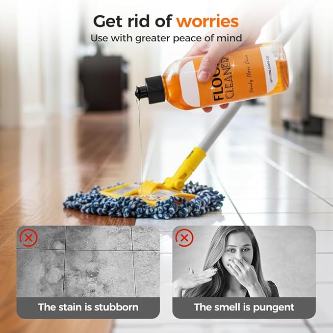 Hardwood Floor Cleaner, 2026 New Household Hardwood FloorCleaner for Mopping Home, Bathroom, Kitchen,Wood Floor Cleaners for Mopping Wood, Tile, Marble (1PC)