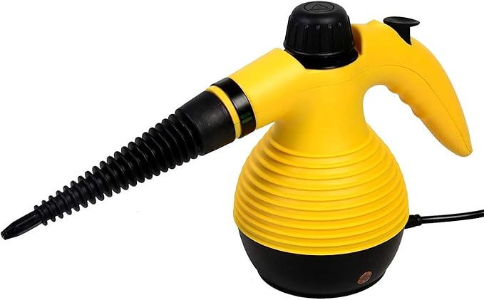 GOFLAME Steam Cleaner 1050W Handheld Multi-Purpose Powerful Steam, Sanitizer, Steamer, Steam Iron, Remove Stains/Grease from Bathroom, Kitchen (Yellow)