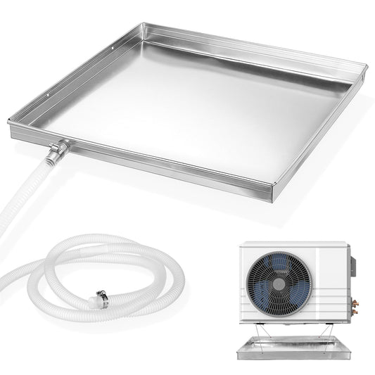 Air Conditioner Drip Pan with Drain Hose - AC Drain Pan - Image 1