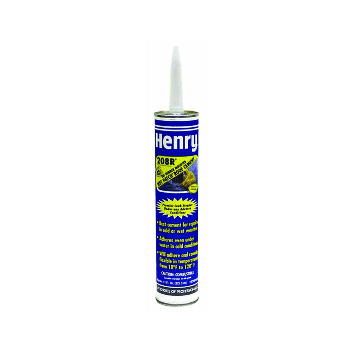 Henry 208r Sbs Rubber Modified Wet Patch Roof Cement, 11 Fl Oz - Image 1