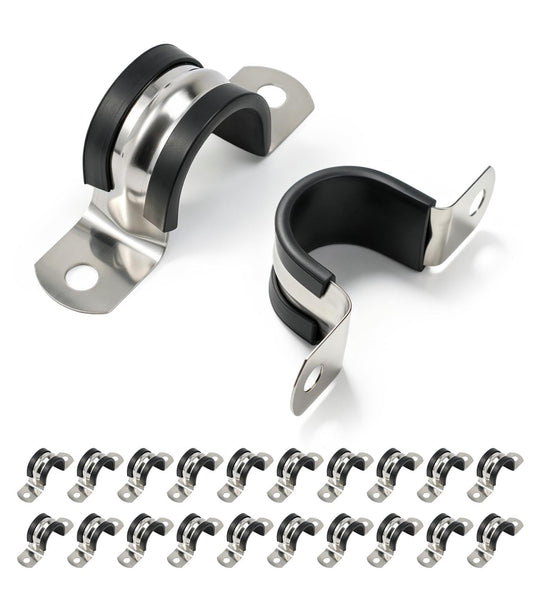 1Inch Pipe Strap U Bracket Clamp, Cushioned U Clamp for Conduit - Image 1