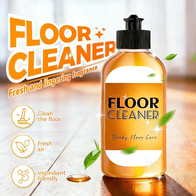 Powerful Stain Removing Floor Cleaner, 2026 New All-purpose Cleaning Agent, Household Hardwood Floor Cleaning Solution, Laminate Wood Floor Cleaners for Mopping Wood, Tile, Marble (100ml*2)