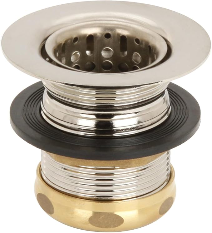 Westbrass A218-07 Junior Bar and Laundry Sink Drain Assembly with Removable Strainer Basket, Satin Nickel