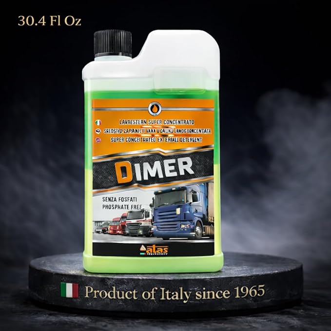 ATAS Dimer 900ml – Heavy-Duty All-Purpose Cleaner & Degreaser | Ultra-Concentrated Industrial Strength for Grease, Oil, Grime on Engines, Tires, Tools & Machinery