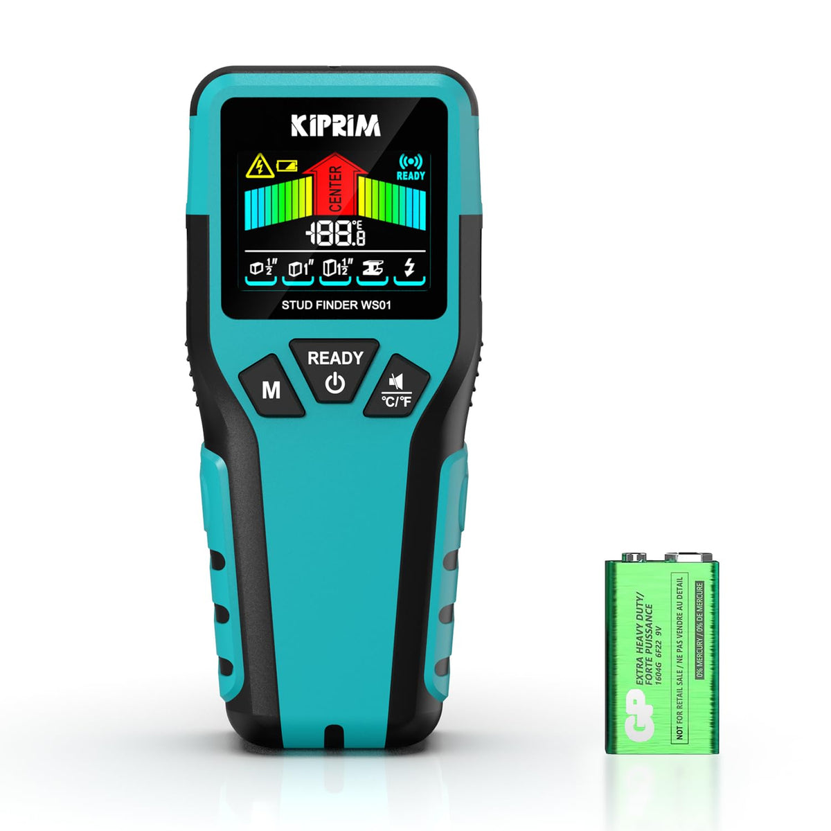 Kiprim WS01 5-in-1 Stud Finder Wall Scanner, LCD Display - Image 1