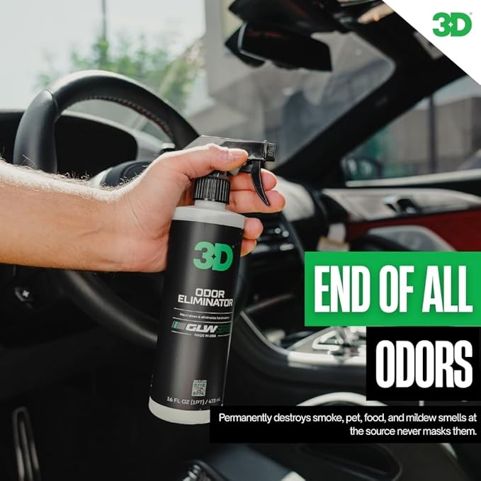 3D Odor Eliminator, GLW Series | Ultra Powerful Air Freshener | Long Lasting Odor Relief | Neutralizes Unwanted Smells | Fresh Scent | DIY Car Detailing (64 Oz) (64 Oz)