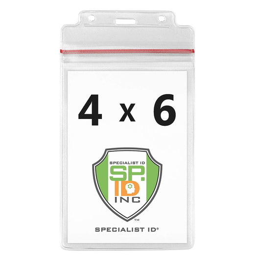 5 Pack - Extra Large Waterproof Badge Holder - 4 X 6 Inch - Image 1
