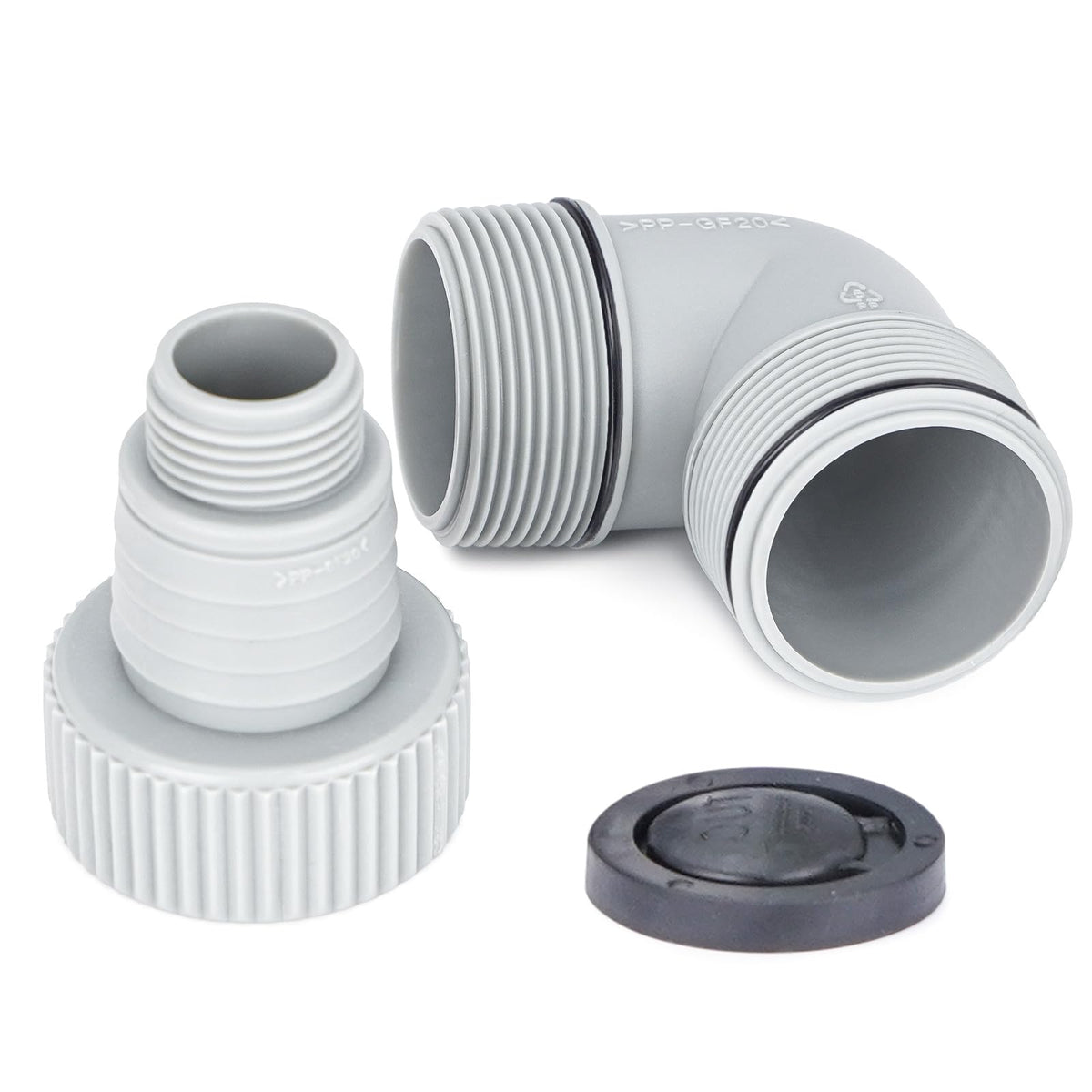 Green Expert Plastic Elbow Adapter Kit for Water Hose and Sump - Image 1