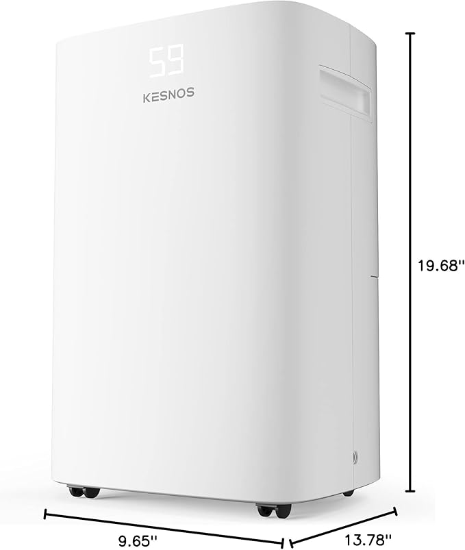 Kesnos 4,500 Sq. Ft. Energy Star Dehumidifier for Home, 52 Pint Dehumidifier with Drain Hose for Basement, Bedroom, Bathroom, Room, Featuring Front Display, 24H Timer and Auto Defrost Function