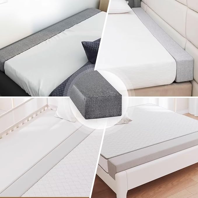 Bed Gap Filler,High-Density Bed Crack Filler with Removable Cover,Mattress Extender for Headboard Gap,Spacer Filler Between Mattress and Wall,Bed Wedge Gap Filler,Full Size,Dark Gray,54"x10"x10"