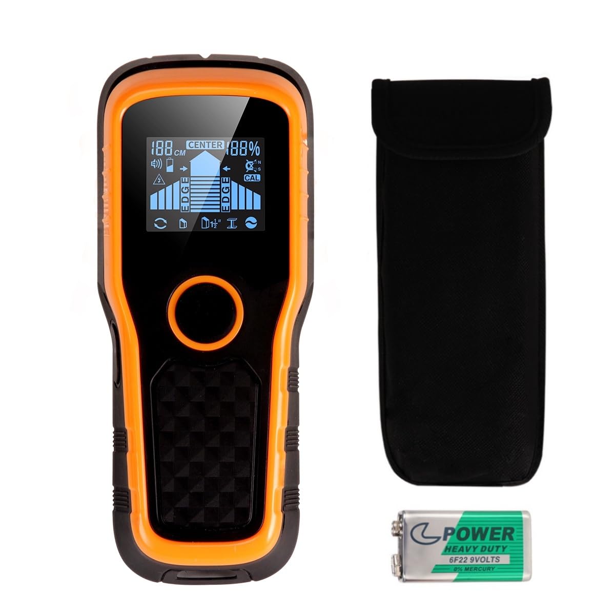 Wall Scanner 6 in 1 Stud Finder HD LCD for Wood Metal AC Wire - Image 1