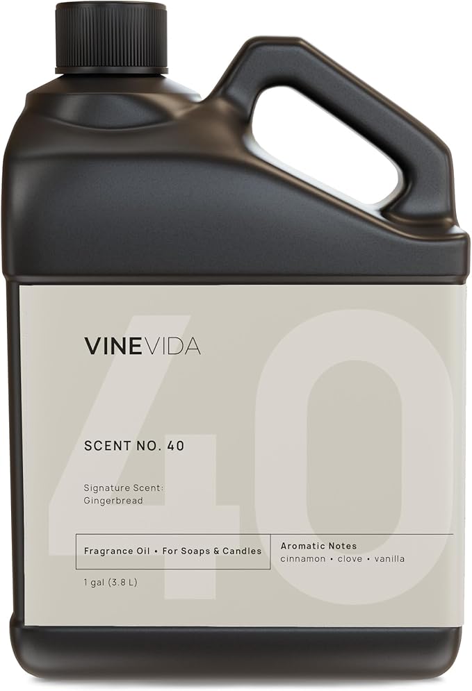 VINEVIDA [128oz] Gingerbread Fragrance Oil for Candle Making - Made in USA Scents for Soap Making - Natural Candle Oil