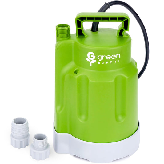 Green Expert 1/4HP Submersible Sump Pump, High Flow 1800GPH - Image 1