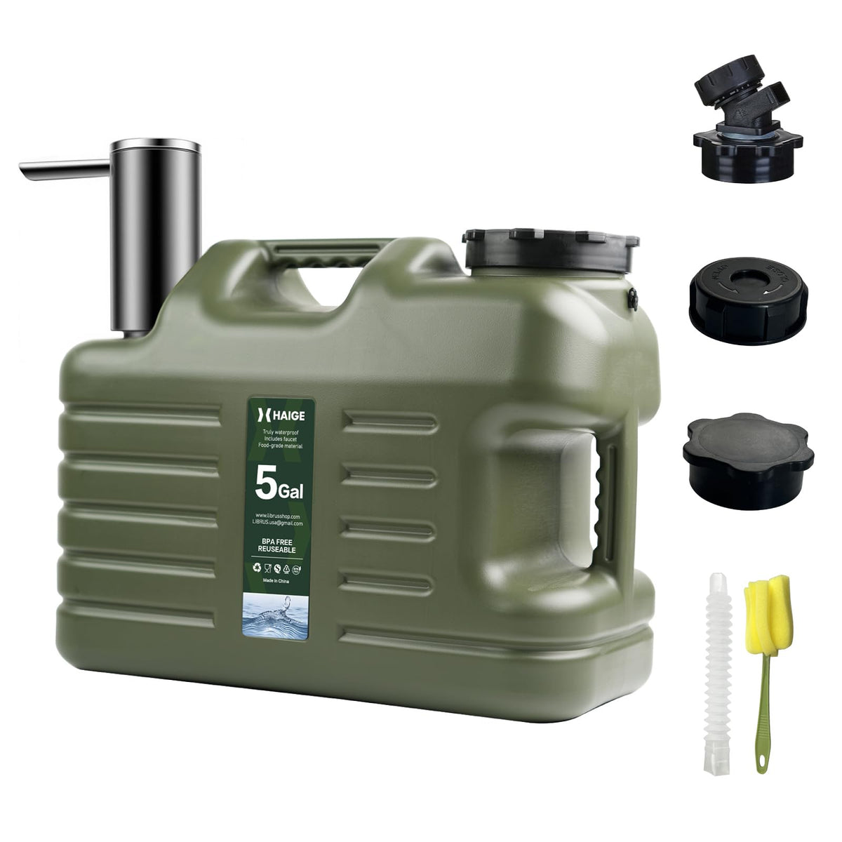 HAIGE 5 Gallon Water Jug with Automatic Touch Control Pump - Image 1
