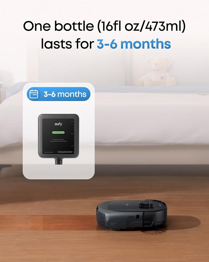 eufy Floor Cleaning Solution, Ready to Use, 600 ml, Floor Cleaning Solution, Safe, Compatible with E25