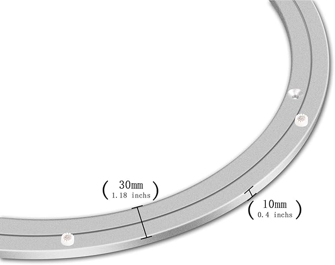 18 Inchs Lazy Susan Aluminum Bearing Metal Rotating Turntable Bearings Swivel Plate Hardware for Dining-Table and Workbench …