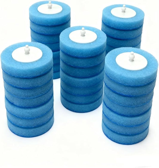 40 Count KZKR Disposable Toilet Brush Refill Heads | Pre-Loaded with Cleaner | Toilet Wand Replacement | Toilet and Bathroom Cleaning Supplies