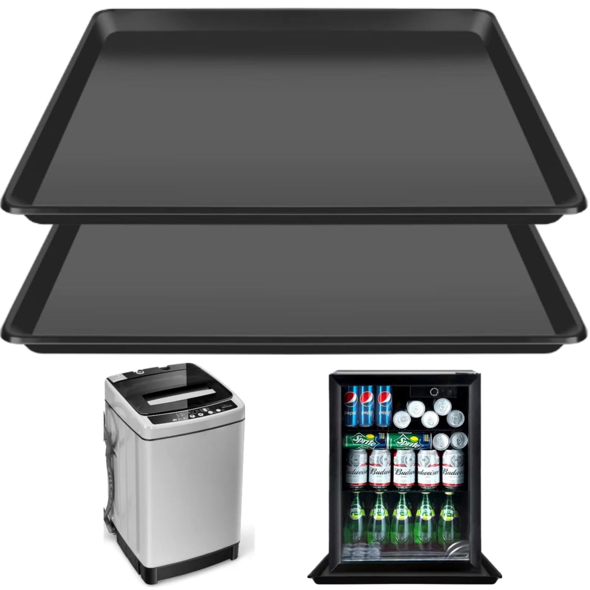 22'' x 21'' Mini Fridge Drip Pan, Large Drip Tray - Image 1