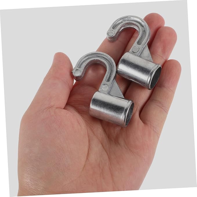 jojofuny 4 pcs Aluminum Alloy Closet Extender Hooks - 16mm Rod Hanger Accessories for Wardrobe, Multi-Functional Clothes Rack Mounts, Easy Tool-Free Installation, Space-Saving Storage for Home & Dorm