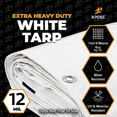 Heavy Duty White Poly Tarp 5' X 7' - Multipurpose Protective - Image 4