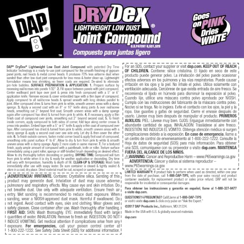 DAP DryDex Lightweight Low Dust Joint Compound, Pink/White - Image 6